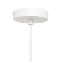 Lampada a sospensione in metallo beige chiaro moderna di ispirazione vintage di forma arrotondata