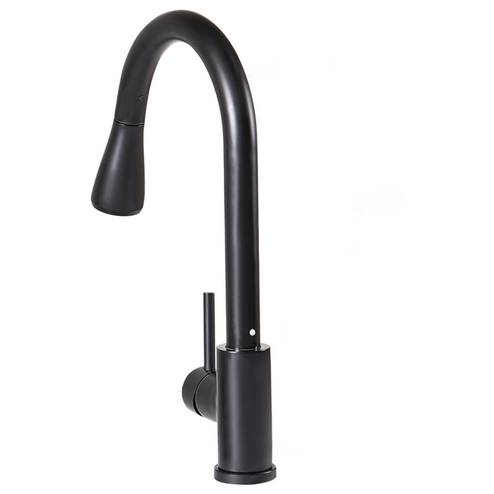 Rubinetto da cucina moderno rubinetto miscelatore a spruzzo estraibile bobina a molla in acciaio inossidabile beccuccio girevole nero