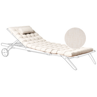 Cuscino per lettino prendisole con poggiatesta per lettino solare Resistente ai raggi UV beige esterno bordo piscina
