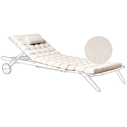 Cuscino per lettino prendisole con poggiatesta per lettino solare Resistente ai raggi UV beige esterno bordo piscina