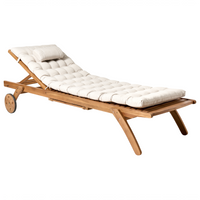 Cuscino per lettino prendisole con poggiatesta per lettino solare Resistente ai raggi UV beige esterno bordo piscina