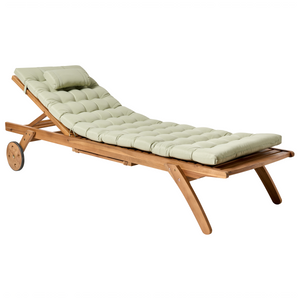 Cuscino per lettino prendisole con poggiatesta per lettino solare Resistente ai raggi UV verde chiaro esterno bordo piscina