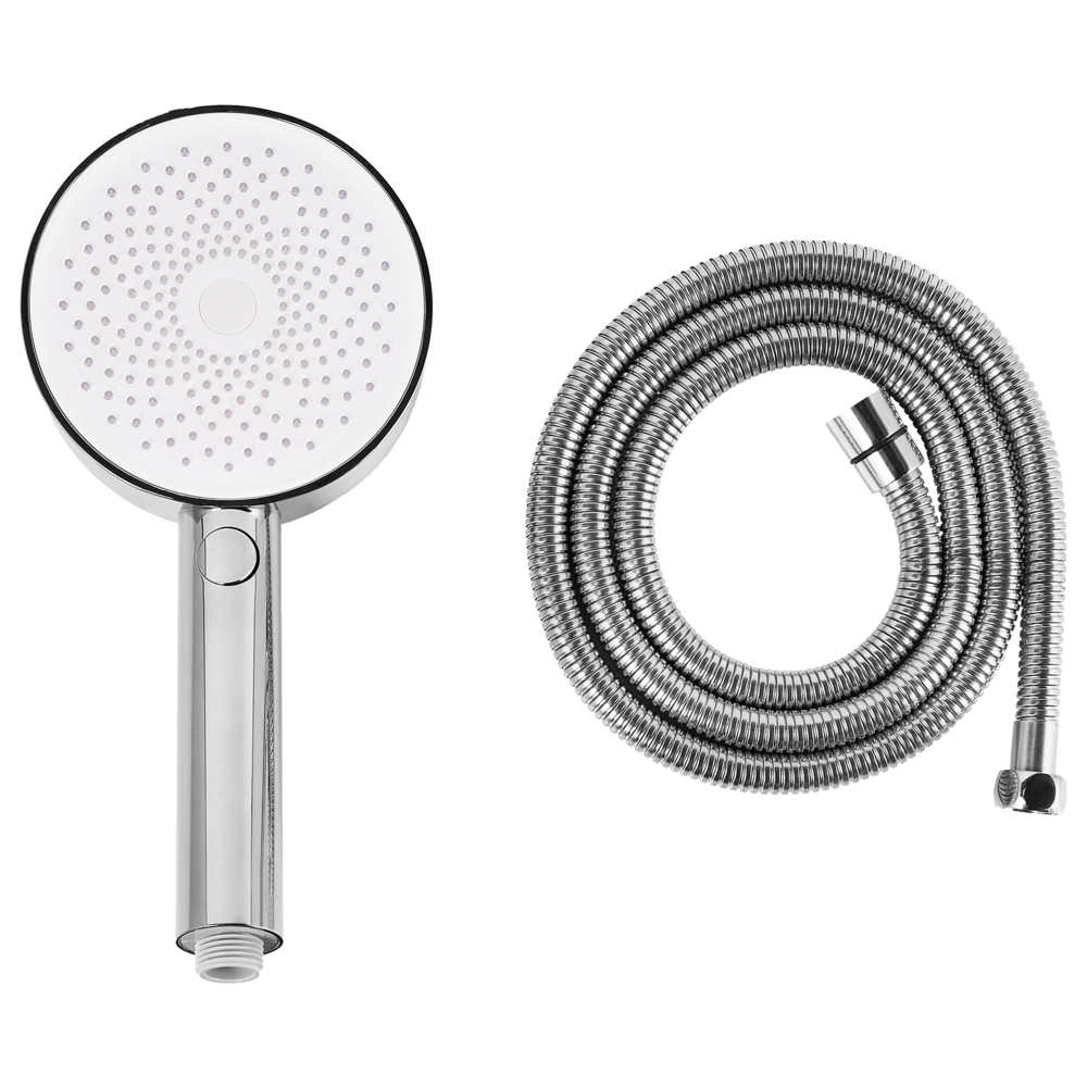 Set doccia con tubo 4 modalità di spruzzo Metallo argento classico moderno