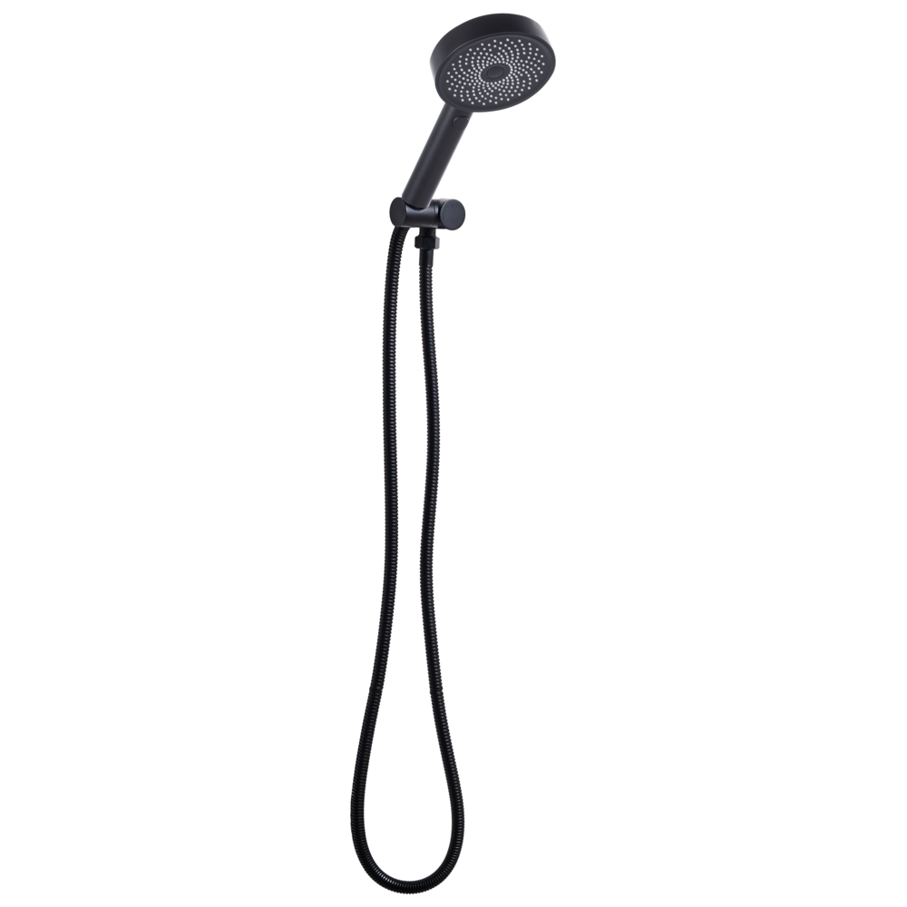 Set doccia con tubo 4 modalità di spruzzo Metallo nero classico moderno