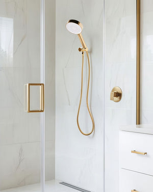 Set doccia con tubo 4 modalità di spruzzo Metallo Oro classico moderno