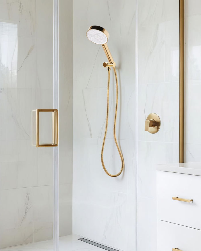 Set doccia con tubo 4 modalità di spruzzo Metallo Oro classico moderno