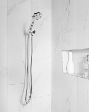 Set doccia con tubo flessibile 3 modalità di spruzzo Metallo argento stile moderno