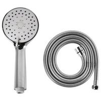 Set doccia con tubo flessibile 3 modalità di spruzzo Metallo argento stile moderno