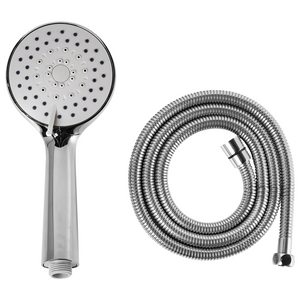 Set doccia con tubo flessibile 3 modalità di spruzzo Metallo argento stile moderno