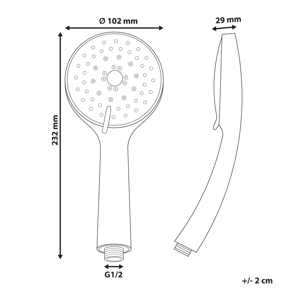 Set doccia con tubo flessibile 3 modalità di spruzzo Metallo argento stile moderno