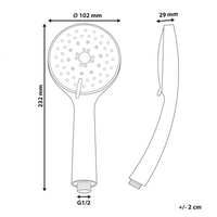 Set doccia con tubo flessibile 3 modalità di spruzzo Metallo argento stile moderno