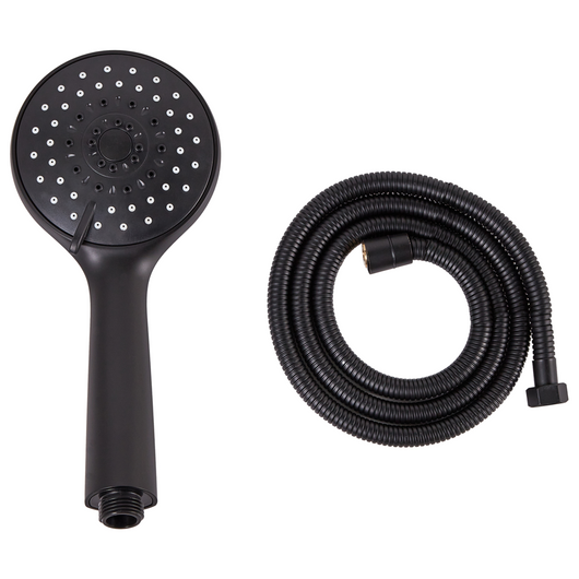 Set doccia con tubo flessibile 3 modalità di spruzzo Metallo nero stile moderno