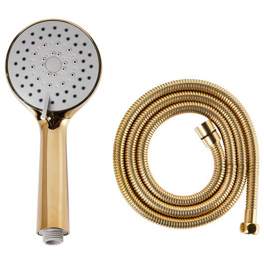 Set doccia con tubo flessibile 3 modalità di spruzzo Metallo Oro stile moderno