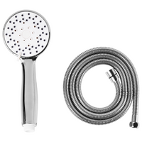 Set doccia con tubo flessibile 3 modalità di spruzzo Metallo argento classico moderno