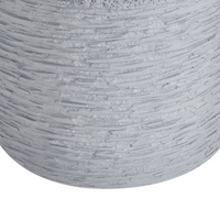 Vaso per piante in argilla grigio 26 x 26 x 25 cm per interni ed esterni resistente alle intemperie