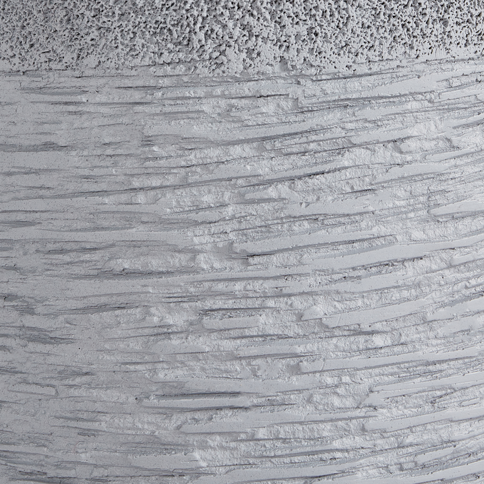 Vaso per piante in argilla grigio 26 x 26 x 25 cm per interni ed esterni resistente alle intemperie