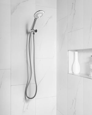 Set doccia con tubo flessibile 3 modalità di spruzzo Metallo argento Tumple