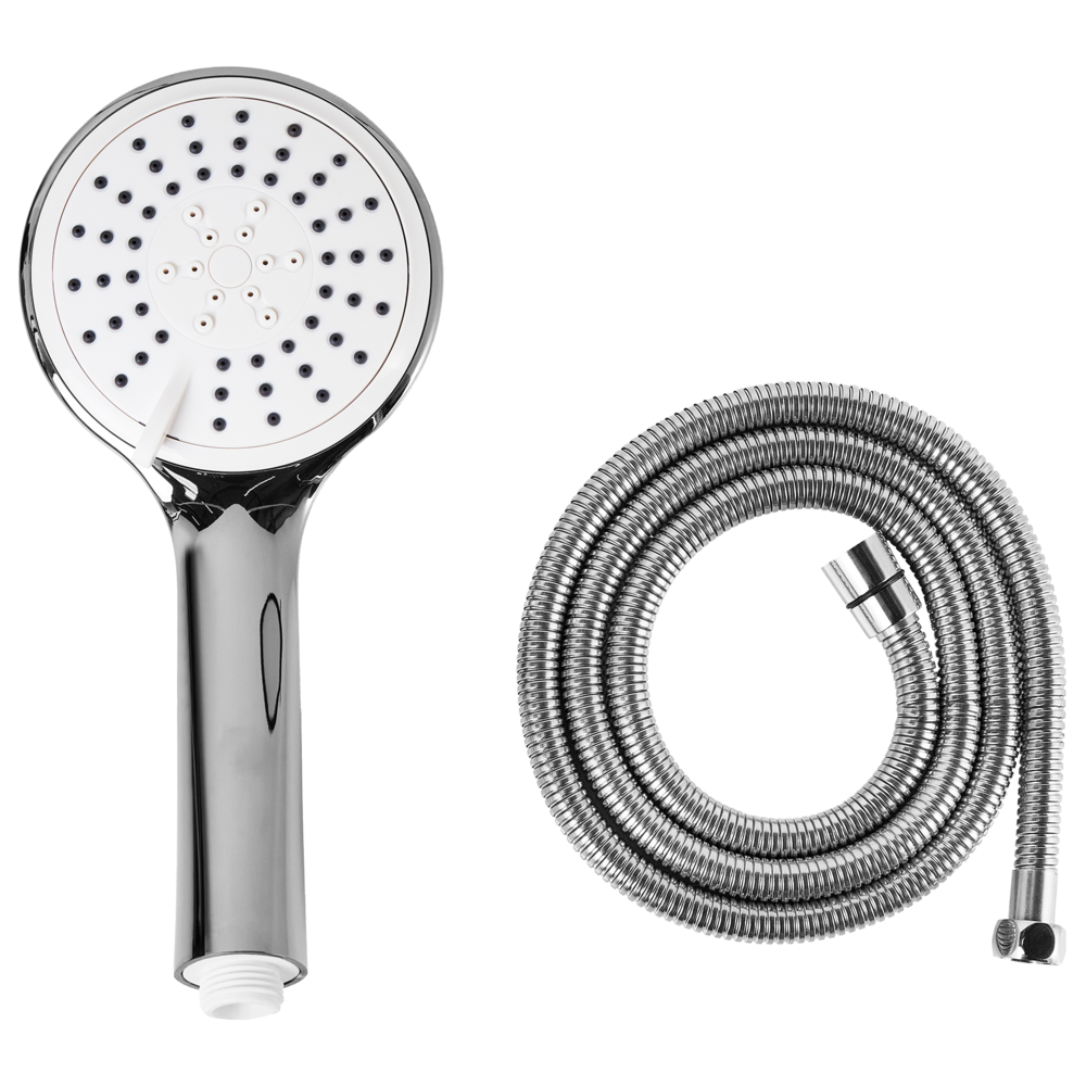Set doccia con tubo flessibile 3 modalità di spruzzo Metallo argento Tumple