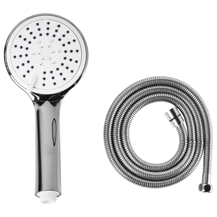 Set doccia con tubo flessibile 3 modalità di spruzzo Metallo argento Tumple