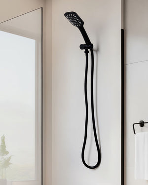 Set doccia classico moderno con tubo 4 modalità di getto Metallo nero