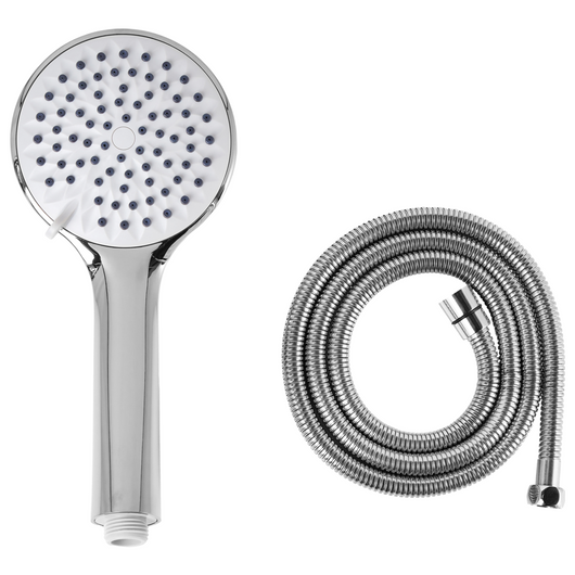 Set doccia classico moderno con tubo 4 modalità di getto Metallo argento Tarma