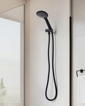 Set doccia classico moderno con tubo 4 modalità di getto Metallo nero Tarma