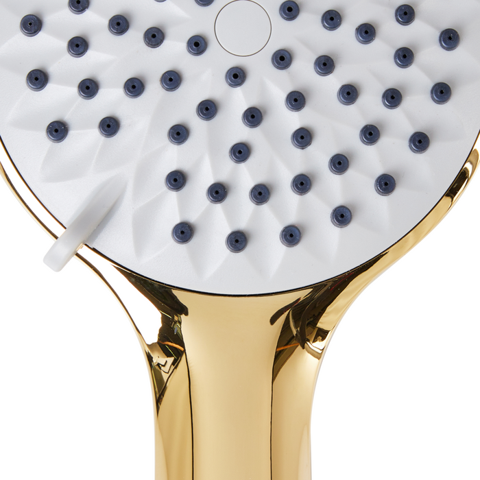 Set doccia classico moderno con tubo 4 modalità di getto Metallo Oro Tarma