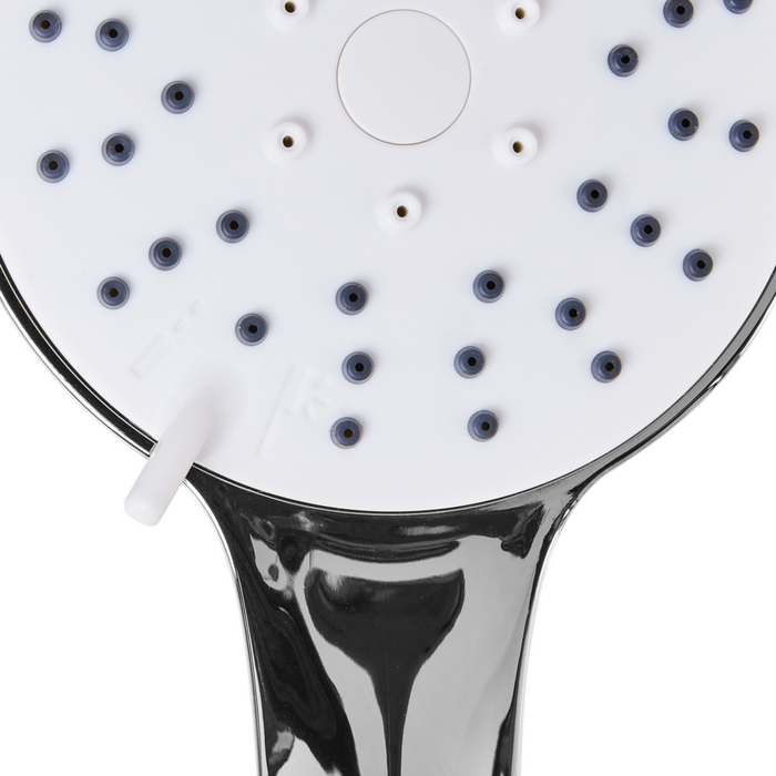 Set doccia classico moderno con tubo 4 modalità di getto Metallo argento