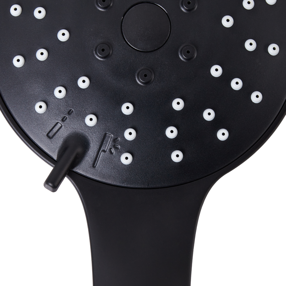 Set doccia classico moderno con tubo 4 modalità di getto Metallo nero