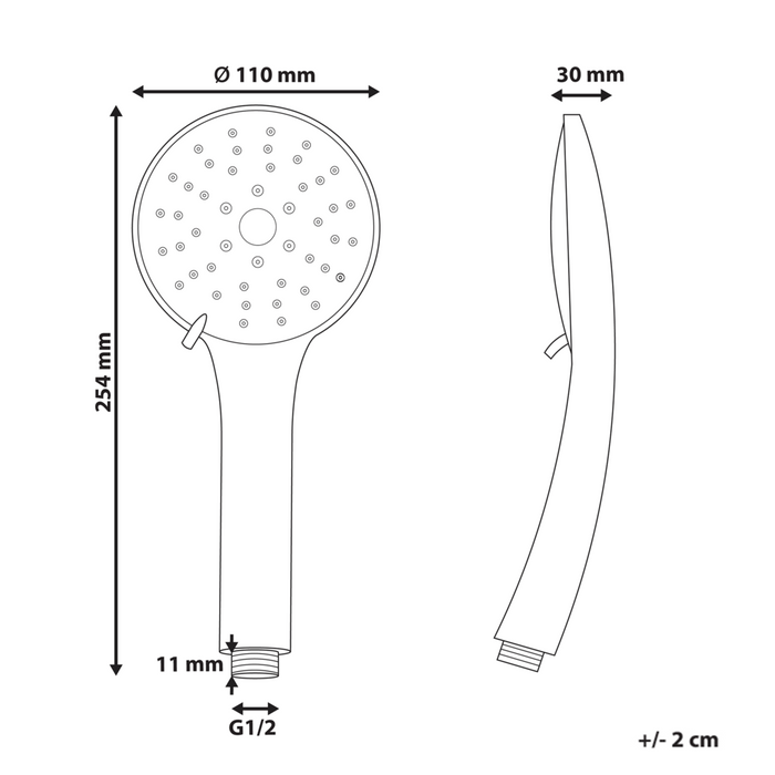 Set doccia classico moderno con tubo 4 modalità di getto Metallo oro