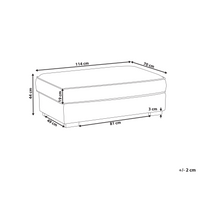 Pouf imbottito in bouclé bianco sporco rettangolare stile moderno minimalista