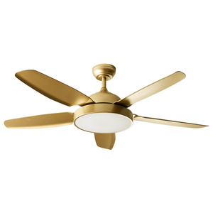 Ventilatore da soffitto con Telecomando 5 opzioni di velocità Ottone stile rustico soggiorno