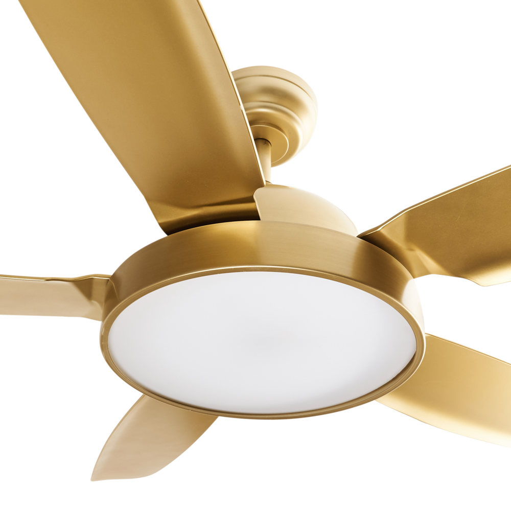 Ventilatore da soffitto con Telecomando 5 opzioni di velocità Ottone stile rustico soggiorno