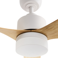 Lampadario con Ventilatore Radiocomandato marrone chiaro 3 velocità timer regolazione della luce