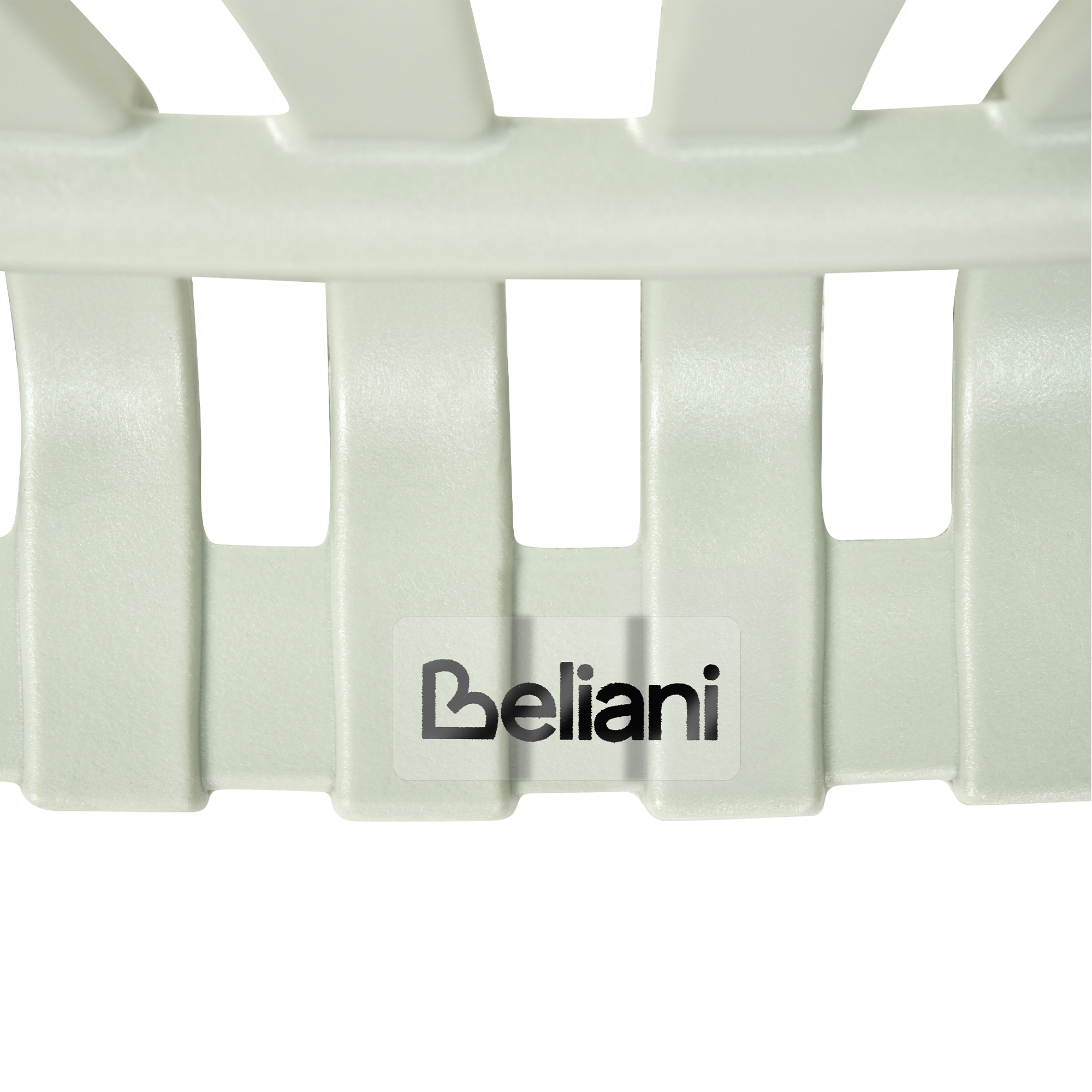 Set di 4 sedie da pranzo in plastica per esterni senza braccioli impilabili Verde chiaro stile minimalista