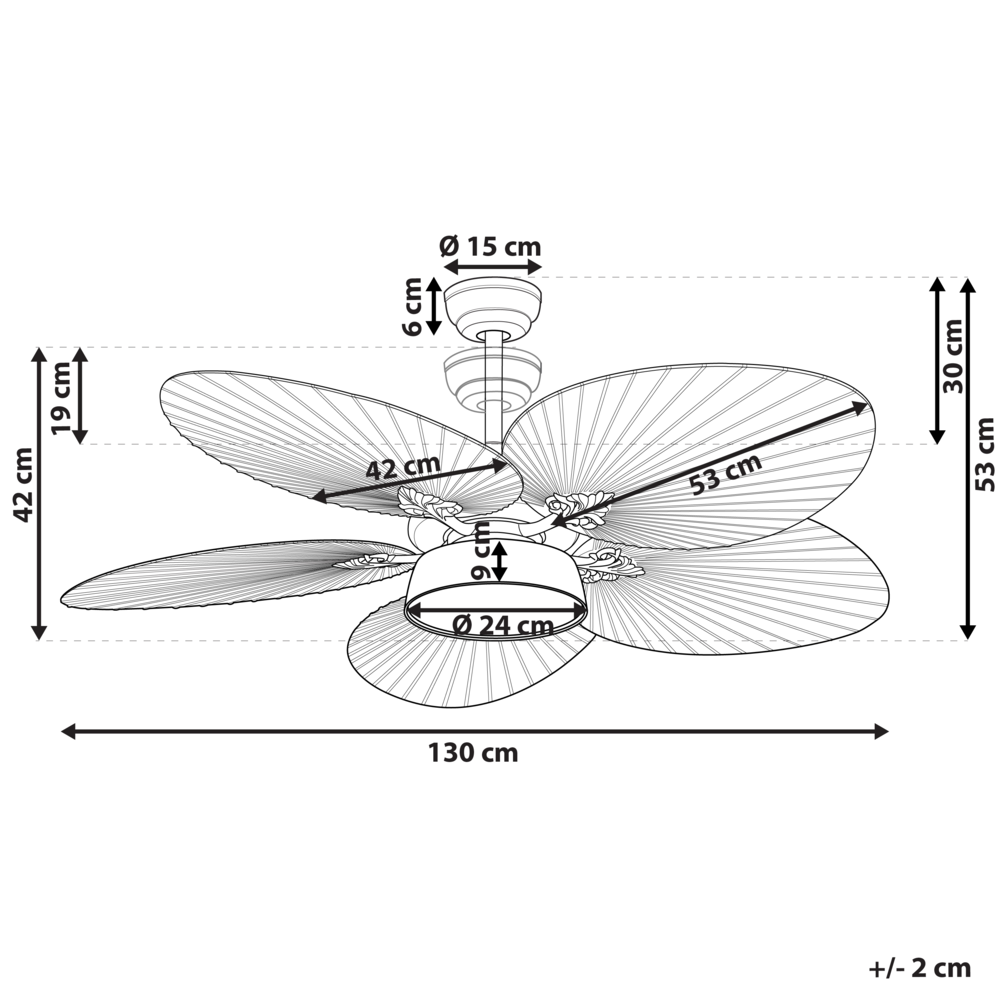 Lampadario con Ventilatore Radiocomandato Oro 3 Velocità Interruttore Timer Regolazione Luce Glam