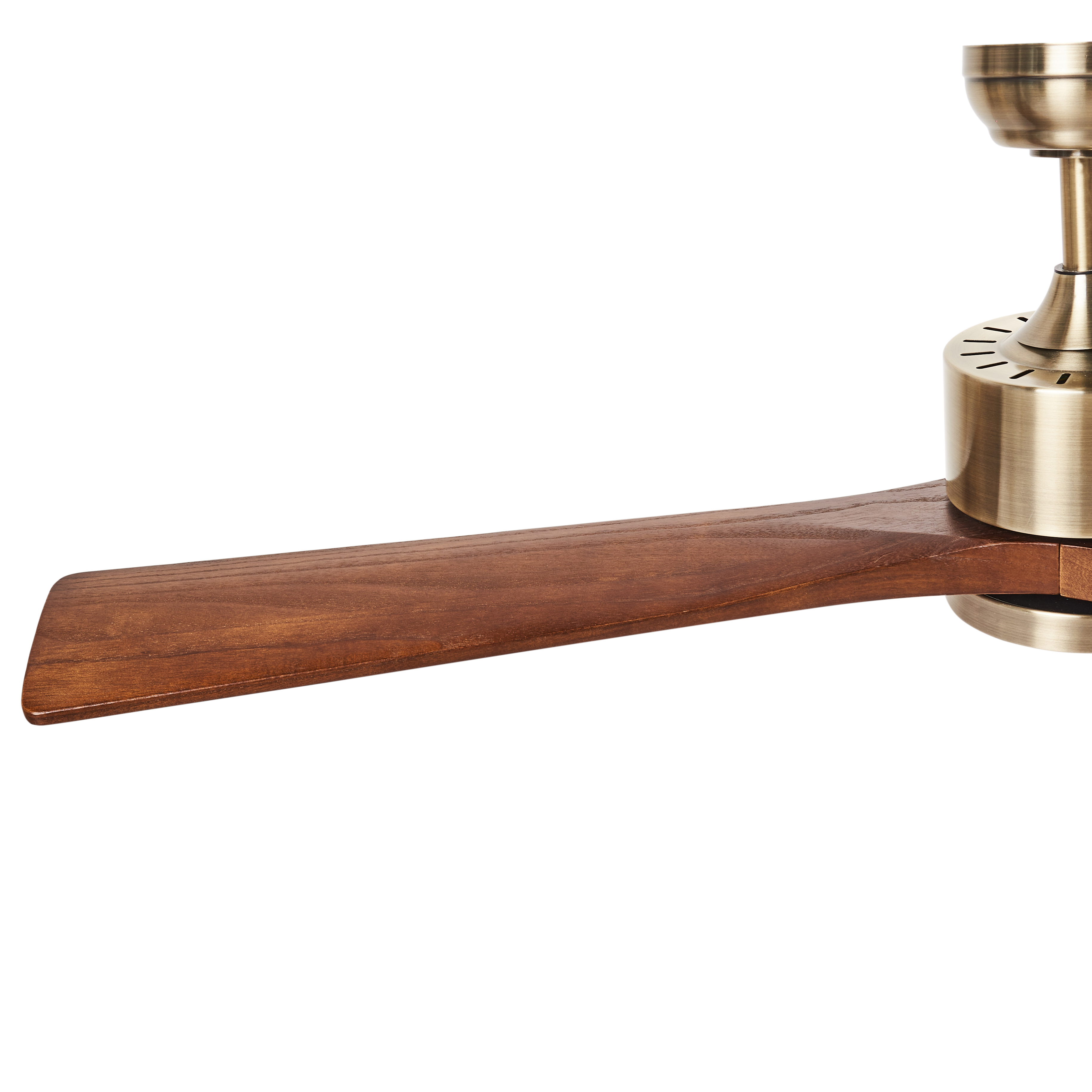 Lampadario con Ventilatore Radiocomandato Ottone Con Telecomando 3 Velocità Luce Timer Stile Moderno