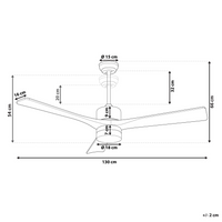 Lampadario con Ventilatore Radiocomandato Ottone Con Telecomando 3 Velocità Luce Timer Stile Moderno