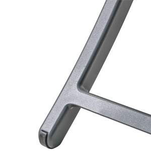 Set di 4 sedie da pranzo in plastica per esterni senza braccioli pieghevoli grigio scuro stile minimalista