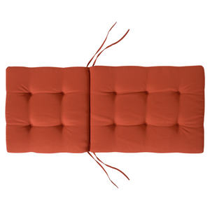 Set di 2 cuscini per sedute e schienale da esterno con lacci rosso stile elegante giardino