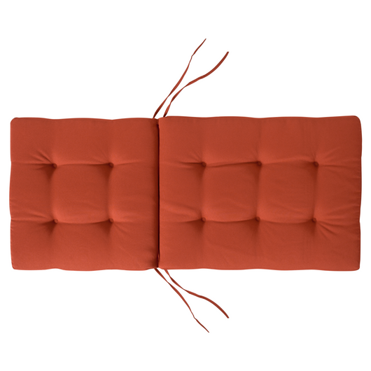 Set di 2 cuscini per sedute e schienale da esterno con lacci rosso stile elegante giardino