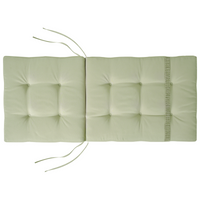 Set di 2 cuscini per sedute e schienale da esterno con lacci verde chiaro stile elegante giardino