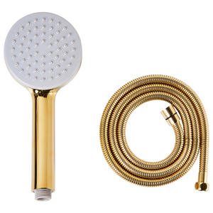 Soffione doccia con tubo flessibile in metallo oro 1 modalità di spruzzo Moderno