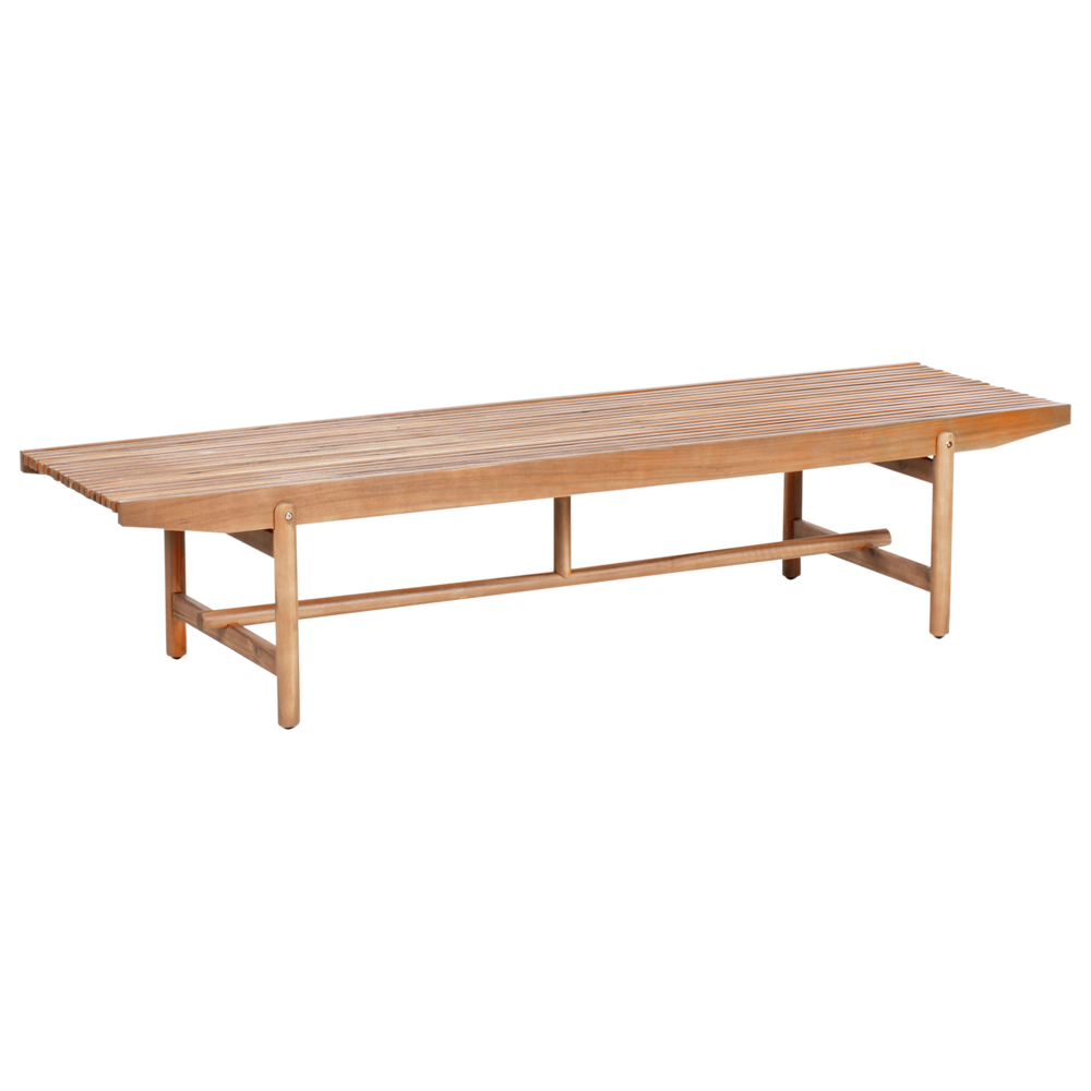 Panchina da giardino in legno di acacia chiaro 210 x 84 cm con cuscini bianco sporco Design rustico per esterni Patio Balcone