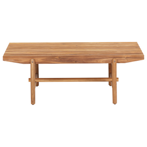 Panchina da giardino in legno di acacia chiaro 135 cm con cuscini bianco sporco Design rustico per esterni Patio Balcone