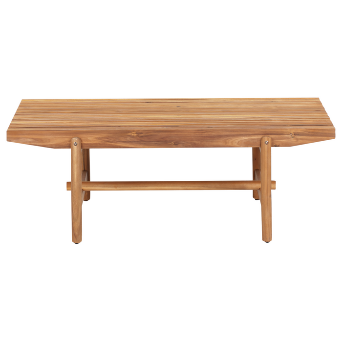 Panchina da giardino in legno di acacia chiaro 135 cm con cuscini bianco sporco Design rustico per esterni Patio Balcone