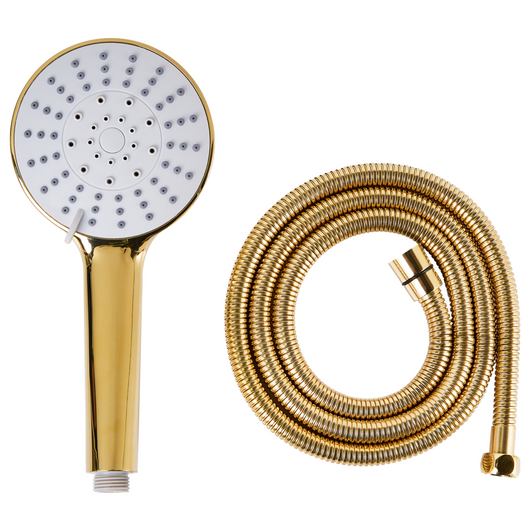 Soffione doccia con tubo flessibile in metallo oro 5 modalità di spruzzo Moderno
