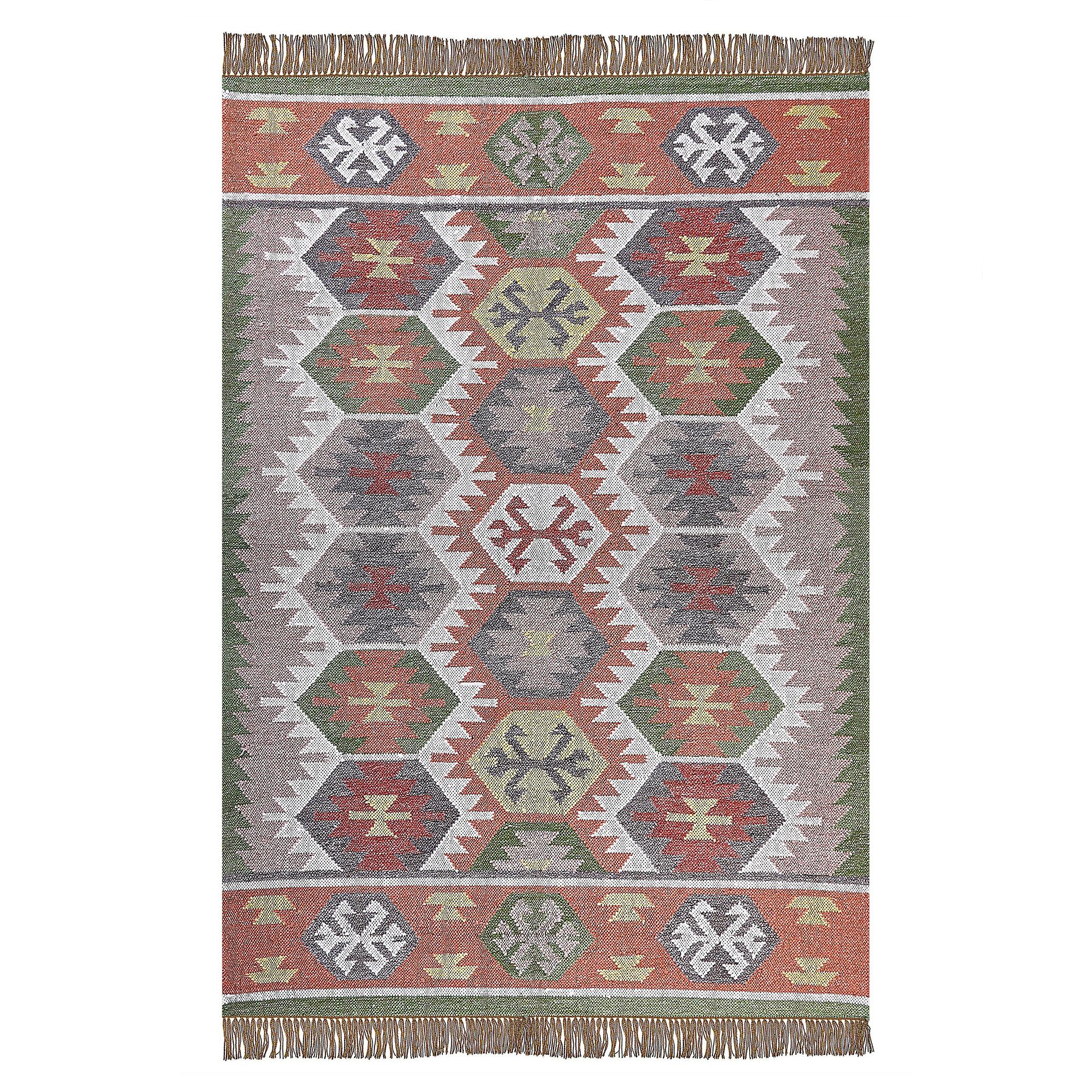 Tappeto a strisce multicolore in stile indiano 160 x 230 cm camera da letto soggiorno