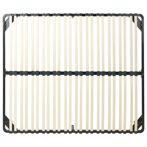 Rete a doghe 180 x 200 cm doghe in legno struttura in acciaio Nero con gambe doghe in legno