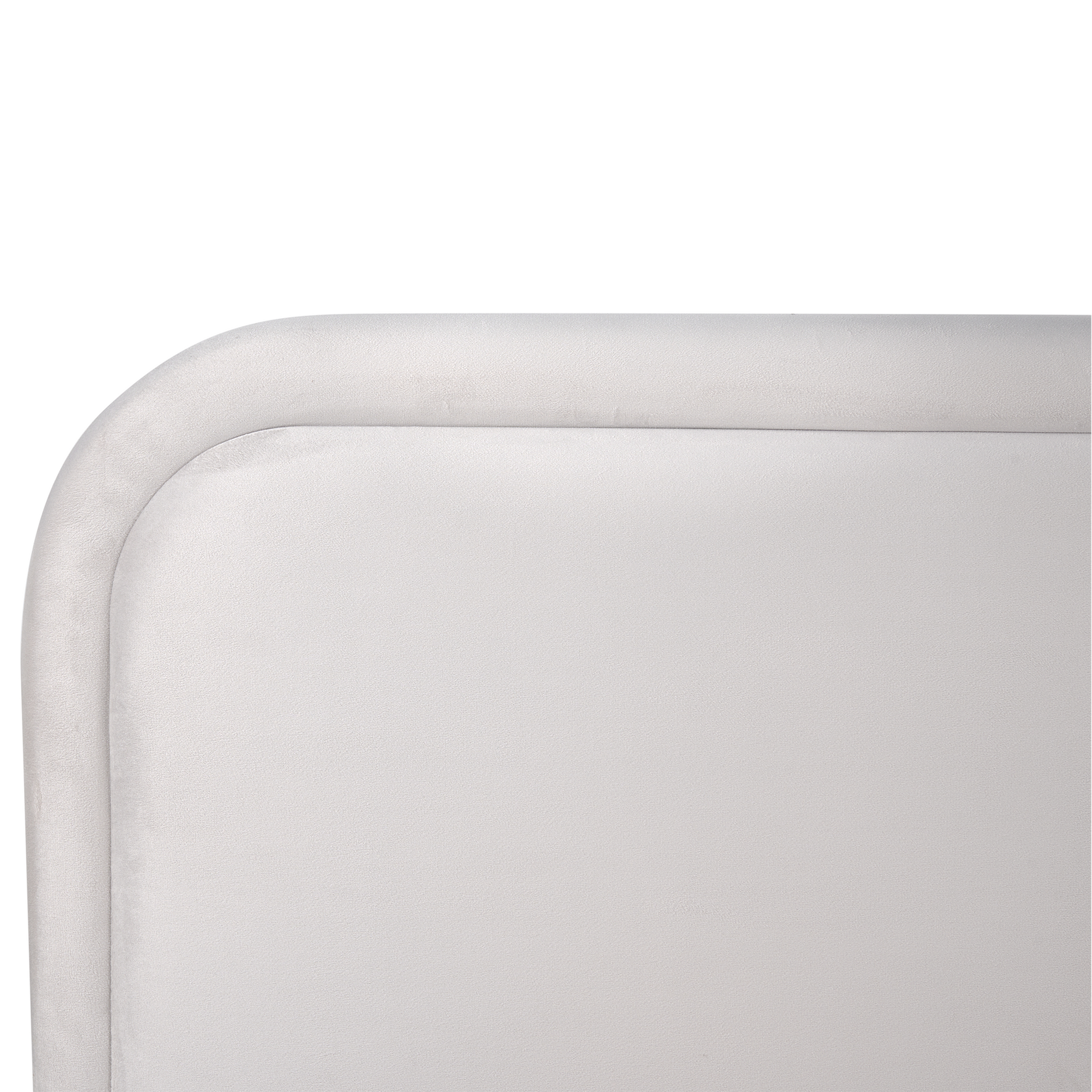 Letto matrimoniale EU Grigio Chiaro Velluto 140 x 200 cm Imbottito Telaio Poggiatesta